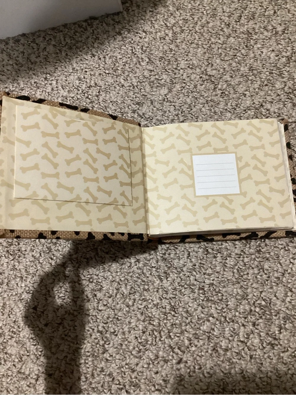 Dog Gone Cute Burlap Photo Album - Holds 80 4” X 6” Photos